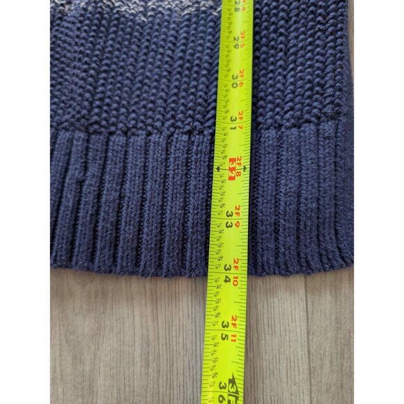 St Johns Bay Navy & Light Blue Nordic Open Front Duster Cardigan Sweater S - Picture 8 of 9